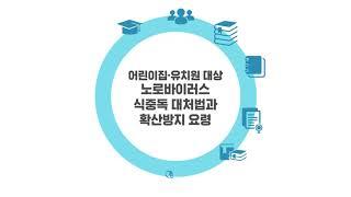 어린이집 ·유치원 식중독예방교육_노로바이러스 대처 요령